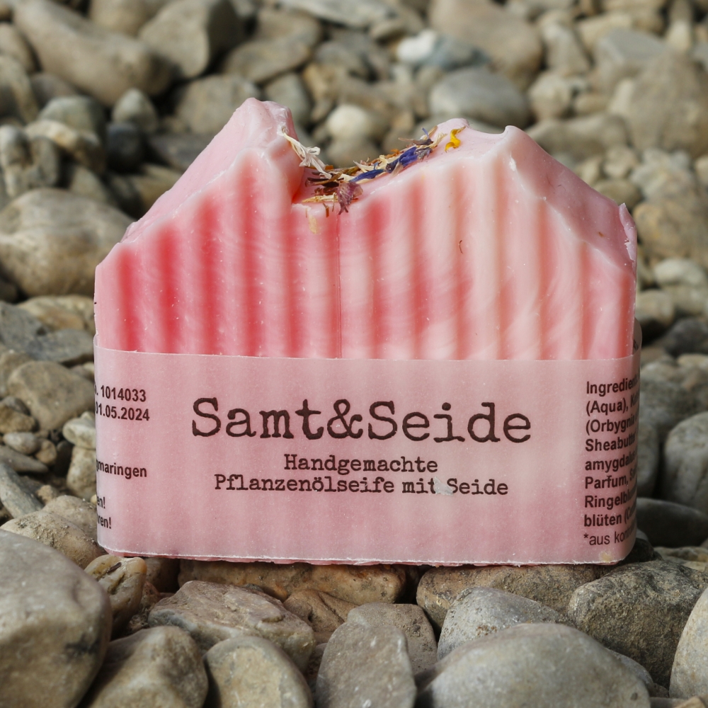Handgemachte Samt & Seide Seidenseife mit Seidenproteinen aus Tussahseide