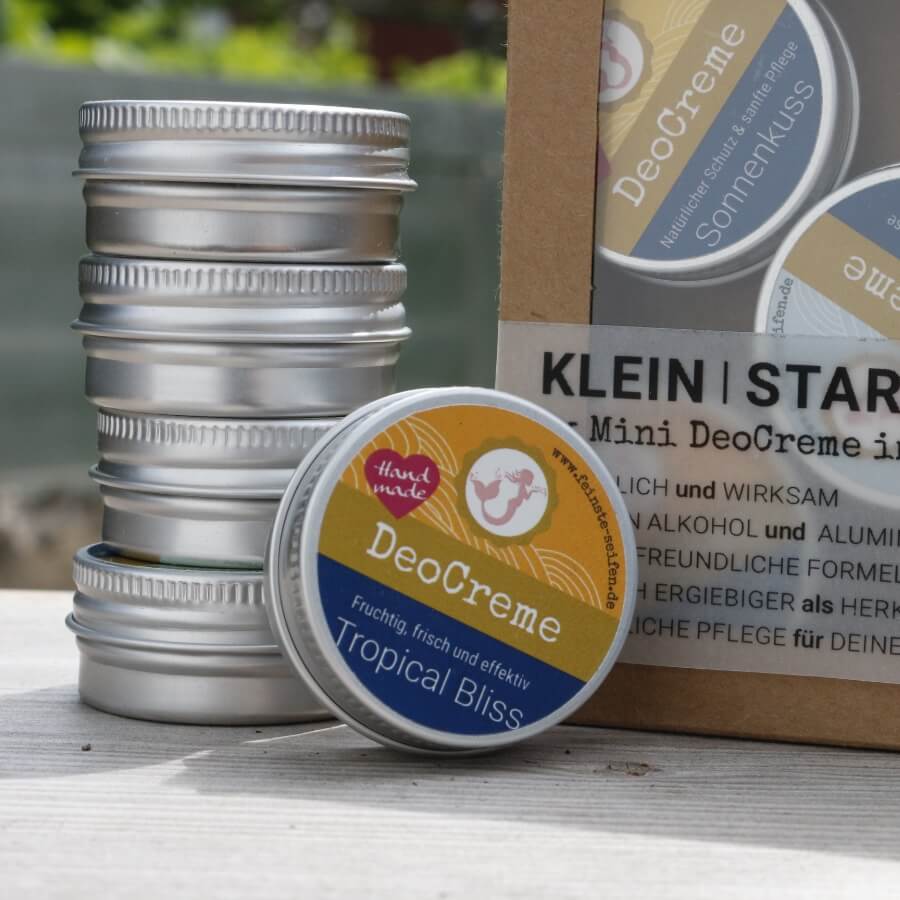ProbierSet mit fünf Mini DeoCremes im Pocketformat