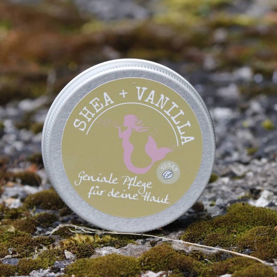 Shea+Vanilla Handcreme aus 100 % Bio-Sheabutter für trockene Hände und Haut