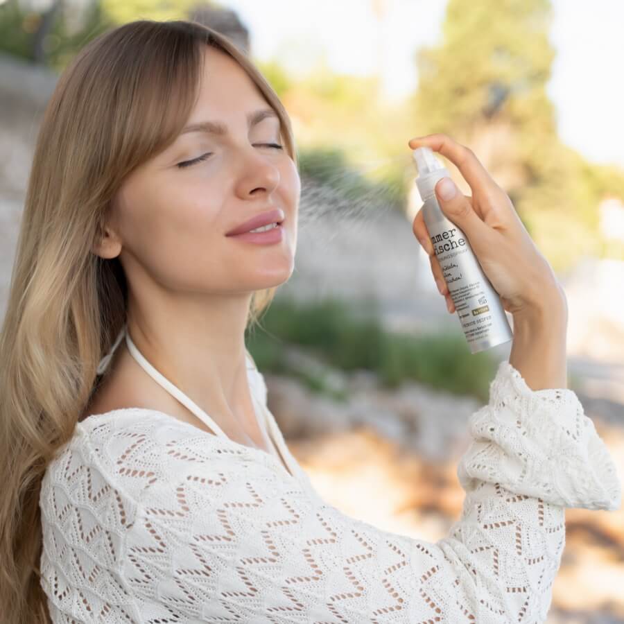 Sommerfrische_bei_Hitze_Erfrischungsspray_Minze